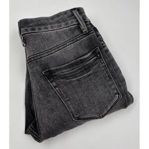 Good American Women's 8/29 Good Legs Straight‎ Black Denim Jeans